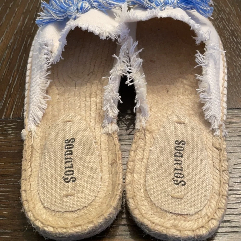 Soludos Frayed Tassel Espadrille Loafer Mules - Picture 10 of 16